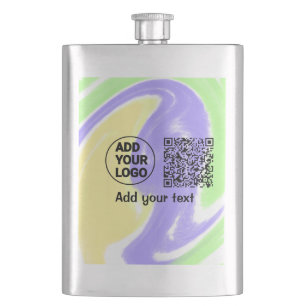 Einfacher minimaler QR-Code-Logo-Scan-Code-Name te Flachmann