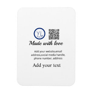 Einfacher minimaler QR-Code-Logo-Scan-Code-Name te Magnet
