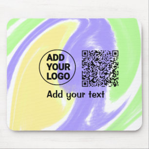 Einfacher minimaler QR-Code-Logo-Scan-Code-Name te Mousepad