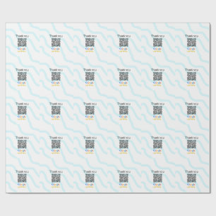 Einfacher minimaler QR-Code-Logo-Scan-Code-Name wi Geschenkpapier