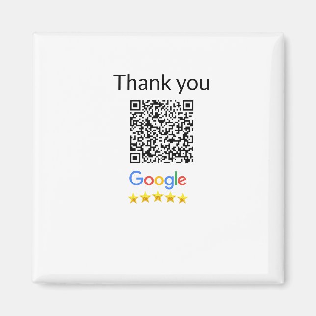 Einfacher minimaler QR-Code-Logo-Scan-Code-Name wi Magnet (Vorne)