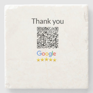 Einfacher minimaler QR-Code-Logo-Scan-Code-Name wi Steinuntersetzer