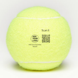 Einfacher minimaler QR-Code-Logo-Scan-Code-Name wi Tennisbälle