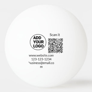 Einfacher minimaler QR-Code-Logo-Scan-Code-Name wi Tischtennisball