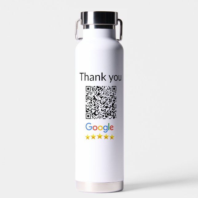 Einfacher minimaler QR-Code-Logo-Scan-Code-Name wi Trinkflasche (Vorne)