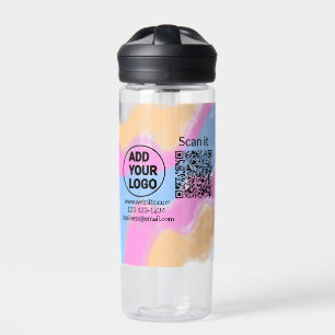 Einfacher minimaler QR-Code-Logo-Scan-Code-Name wi Trinkflasche