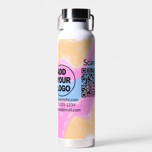 Einfacher minimaler QR-Code-Logo-Scan-Code-Name wi Trinkflasche