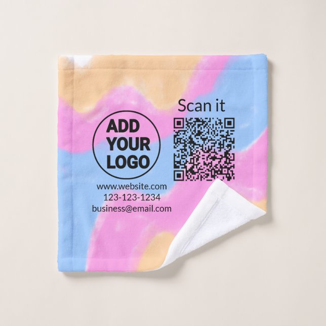 Einfacher minimaler QR-Code-Logo-Scan-Code-Name wi Waschlappen (Waschlappen)