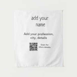 Einfacher minimaler QR-Titel zum Hinzufügen von Te Wandteppich