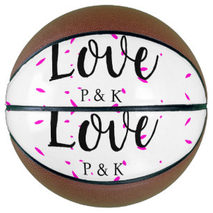 Einfacher minimaler rosa abstrakter Liebeshintergr Basketball