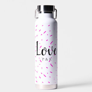 Einfacher minimaler rosa abstrakter Liebeshintergr Trinkflasche