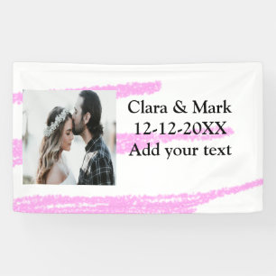 Einfacher minimaler rosa Glitter, füge deinen Text Banner