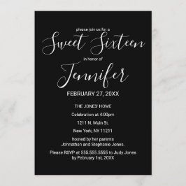 Einfacher minimaler Schwarz-weißer Einladung