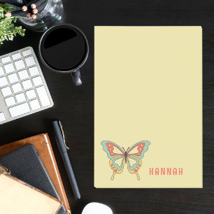Einfacher minimaler süßer trendiger Schmetterling Post-it Klebezettel