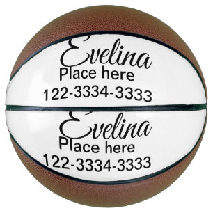 Einfacher minimaler Text für Namen, Ort, Stadt, Te Basketball