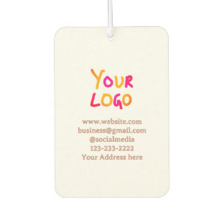 einfacher minimaler Text zum Hinzufügen Ihres Logo Autolufterfrischer