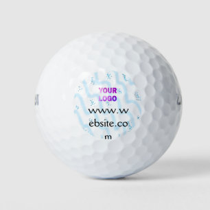 einfacher minimaler Text zum Hinzufügen Ihres Logo Golfball