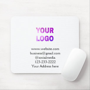 einfacher minimaler Text zum Hinzufügen Ihres Logo Mousepad