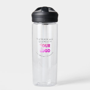 einfacher minimaler Text zum Hinzufügen Ihres Logo Trinkflasche