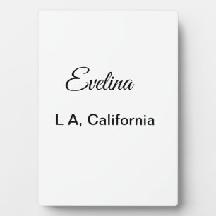 Einfacher minimaler Text zum Hinzufügen Ihres Name Fotoplatte