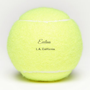 Einfacher minimaler Text zum Hinzufügen Ihres Name Tennisbälle