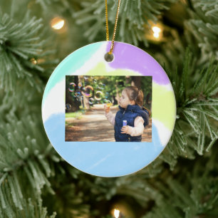 Einfacher, minimaler und eleganter Zusatz von Foto Keramik Ornament