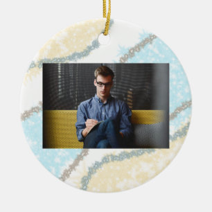 Einfacher, minimaler und eleganter Zusatz von Foto Keramik Ornament
