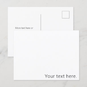Einfacher minimalistisch editierbarer Name oder an Postkarte