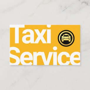 Einfacher minimalistischer gelber Taxi-Service Visitenkarte
