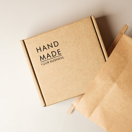 Einfacher minimalistischer handgefertigter benutze gummistempel