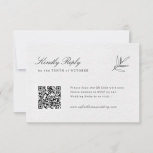 Einfacher minimalistischer moderner Eukalyptus-Oli RSVP Karte