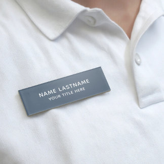 Einfacher Minimalistischer Moderner Staubblauer Ti Namenschild