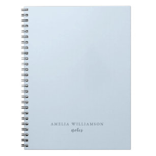 Einfacher minimalistischer sanfter blauer personal notizblock