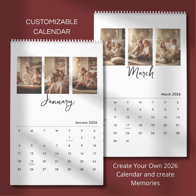 Einfacher moderner Fotokalender Kalender (Von Creator hochgeladen)