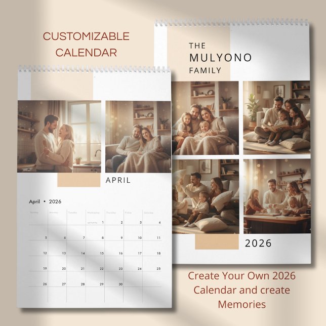 Einfacher moderner Fotokalender  Kalender (Von Creator hochgeladen)