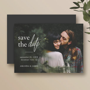 Einfacher moderner Hochzeits-Foto-Save-the-Date-Ma Magneteinladung