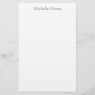 Einfacher moderner minimalistischer personalisiert briefpapier