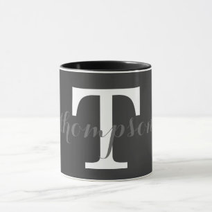 Einfacher Monogramm-Entwurf Tasse