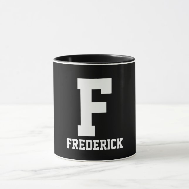 Einfacher Monogramm-Entwurf Tasse (Zentrum)