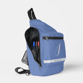 EINFACHER MONOGRAMM ERSTE BEZEICHNUNG SILVER WEISS CROSSBODY BAG