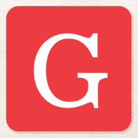 Einfacher Monogramm-Initialbuchstabe Rot Weiß Schl