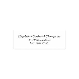 Einfacher Monogramm-Rückkehr-Aufkleber Permastempel