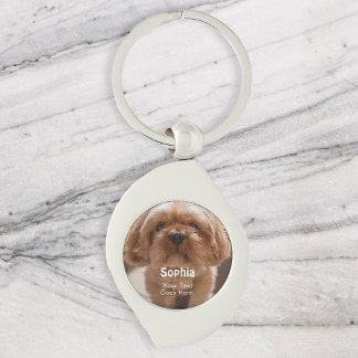 Einfacher Name für Haustierhund mit Foto Schlüsselanhänger