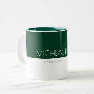 Einfacher Name und Job für das benutzerdefinierte Zweifarbige Tasse