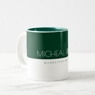 Einfacher Name und Job für das benutzerdefinierte Zweifarbige Tasse