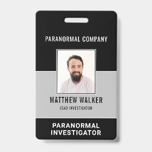 Einfacher Namensschild für paranormale Ermittler-F Ausweis