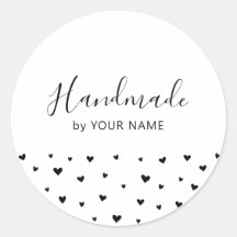 Einfacher Niedlicher Hearts Handmade-Aufkleber