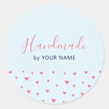 Einfacher Niedlicher Hearts Handmade-Aufkleber