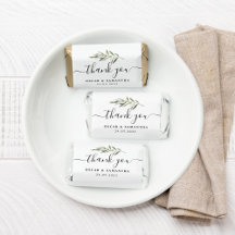 Einfacher Olive-Zweig Wasserfarbe Vielen Dank