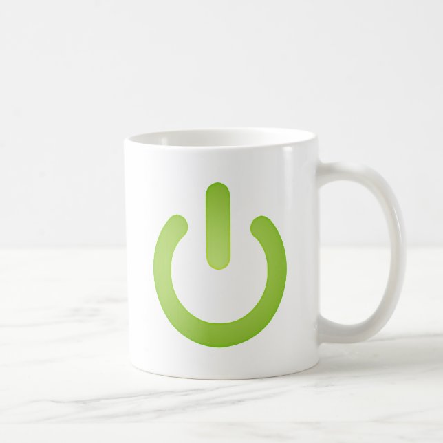 Einfacher Power-Knopf Kaffeetasse (Rechts)